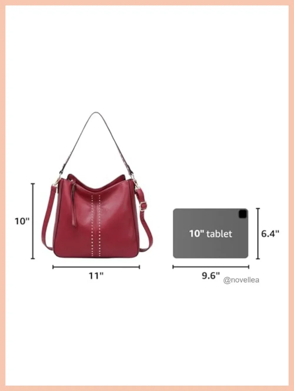 Vegan Leather Hobo Bag for Women Crossbody Purse with Detachable Strap